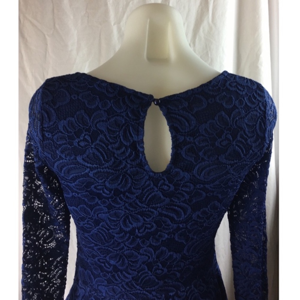 Material girl Dark blue lace dress - Picture 2 of 6